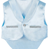 Regal and Handsome: 5-Piece Layette Gift Set with Jeweled Crown Tuxedo for Baby Boys (0-3 Months) LILAX