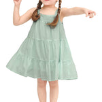 Baby girls layered cotton squareneck dress; perfect for baby girl clothes & christmas gift ideas