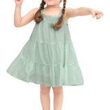 Baby girls layered cotton squareneck dress; perfect for baby girl clothes & christmas gift ideas