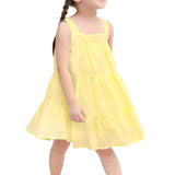 Baby girls layered cotton squareneck dress; perfect for baby girl clothes & christmas gift ideas