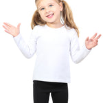 Girls' Basic Crewneck Long Sleeve Cotton T-Shirt  / 5 to 7 Years lilax