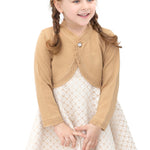 Girls' Bolero Cardigan Shrug Knit Long Sleeve Button Closure LILAX