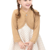 Girls' Bolero Cardigan Shrug Knit Long Sleeve Button Closure LILAX