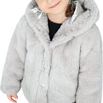 Cozy Girls' Hooded Jacket Faux Fur Winter Coat LILAX