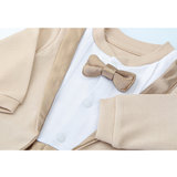 Baby Boy Bow-Tied Tuxedo Footie