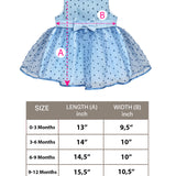 Baby Girls' Lace Dot Tulle Dress Pageant Sleeveless Party Wedding Outfit 3 Piece