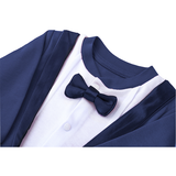 Baby Boy Bow-Tied Tuxedo Footie