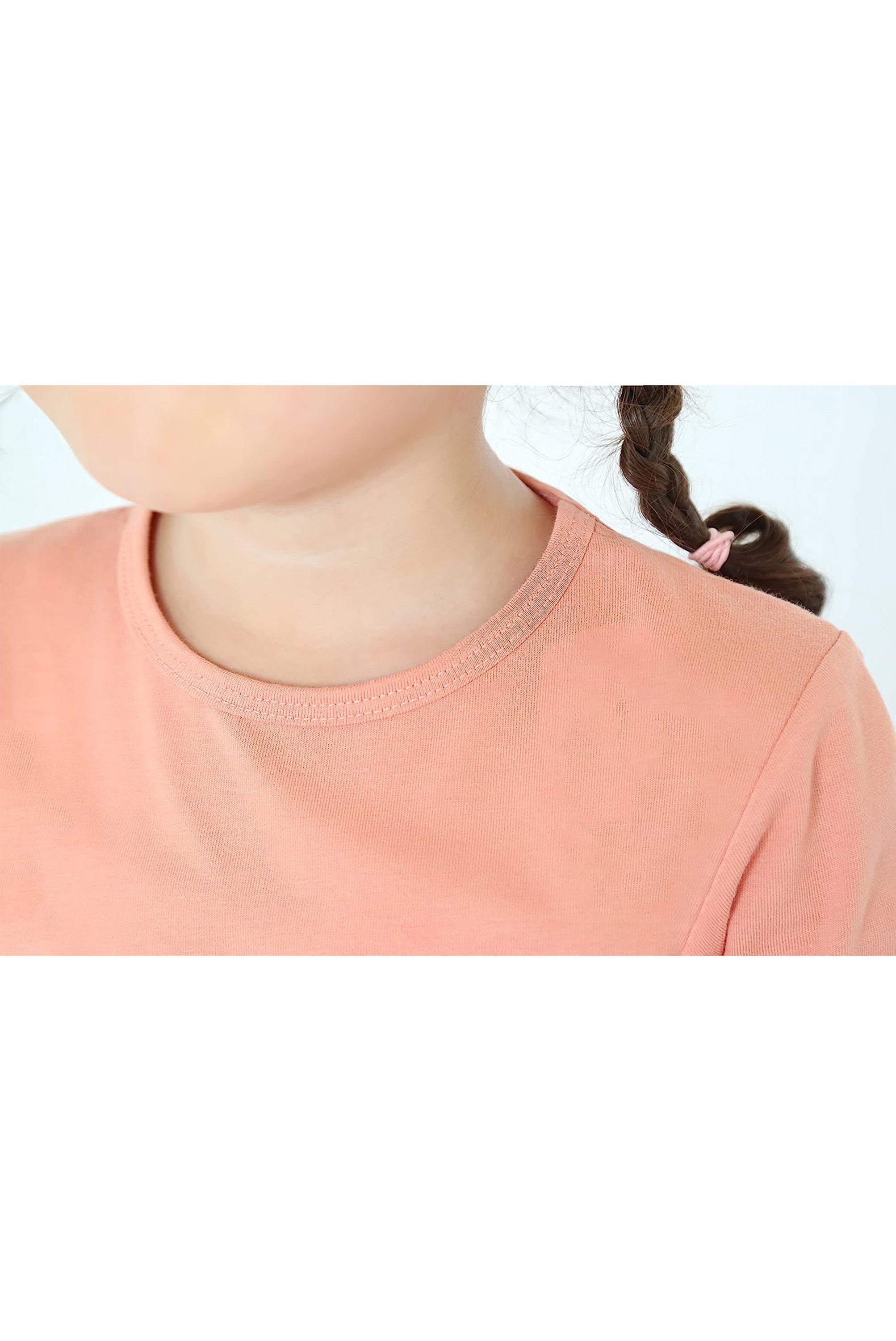 Girls' Basic Crewneck Long Sleeve Cotton T-Shirt / 11-12 Years LILAX