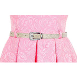 Little Girls' Occasion Dress with Shimmer Belt Flocked LILAX