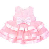 Charming Floral Lace Dress with Layered Tulle Tutu Gown Set for Girls LILAX