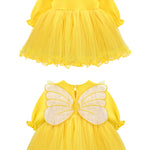 Princess Dress for Baby Girl with Long Sleeve Butterfly Wing and Tulle Perfect for Parties LILAX