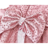 Baby Girls' Sparkly Tulle Dress, Glitter Polka Dots Princess Gown with Matching Headband and Shoes LILAX