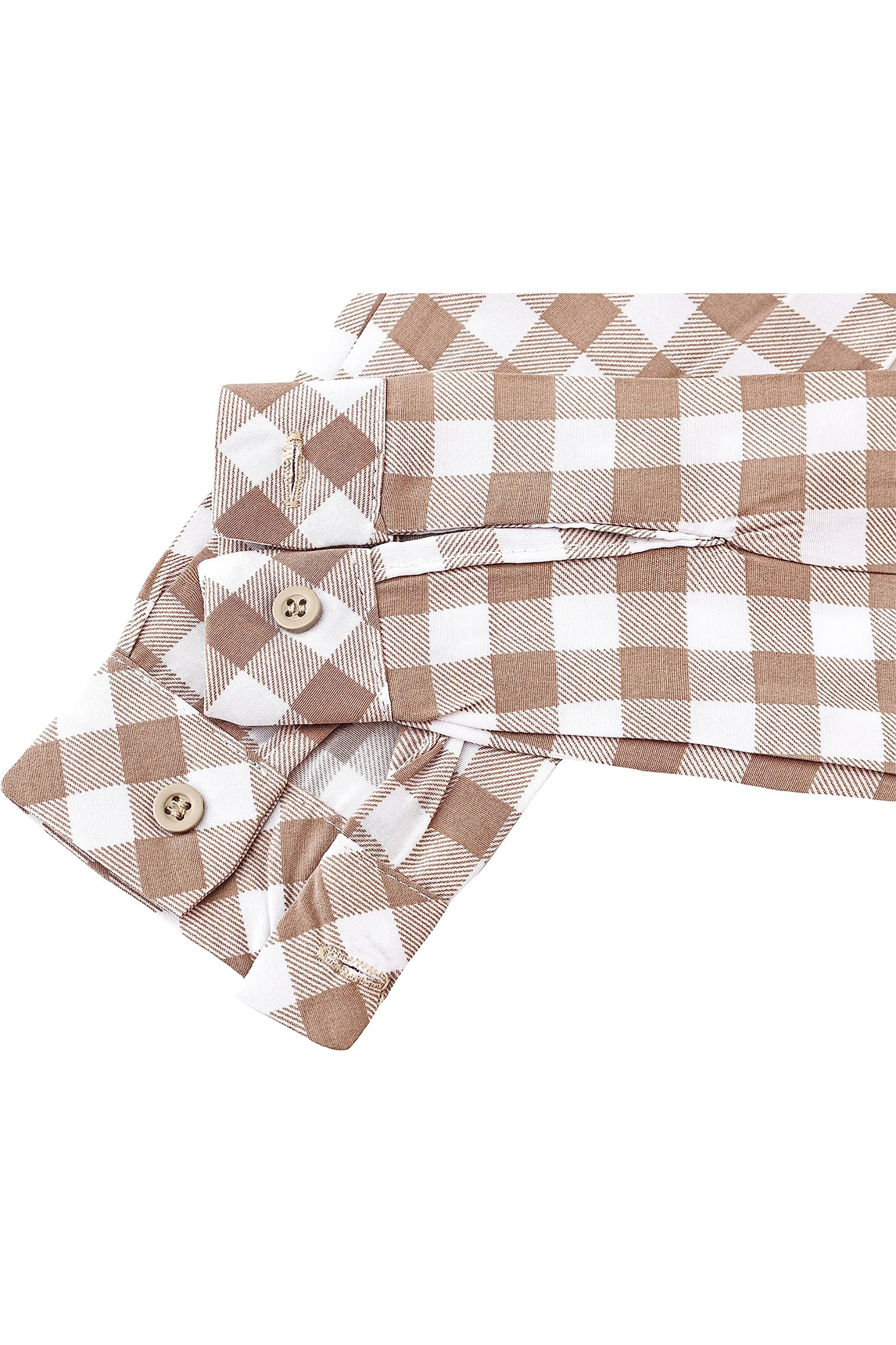 Little Boys' Trendy Pant Set - Plaid Dress Shirt, Pants, Bowtie, and Schoulders Strap LILAX