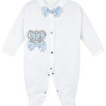 Regal and Handsome: 5-Piece Layette Gift Set with Jeweled Crown Tuxedo for Baby Boys (0-3 Months) LILAX