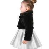 Girls Cozy Faux Fur Bolero Jacket Shrug Flower Girl Dress Coat