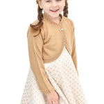 Girls' Bolero Cardigan Shrug Knit Long Sleeve Button Closure LILAX