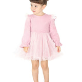 Girl Butterfly Wing Long Sleeve Tulle Party Princess Dress