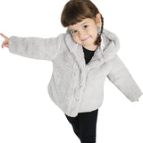 Cozy Girls' Hooded Jacket Faux Fur Winter Coat LILAX