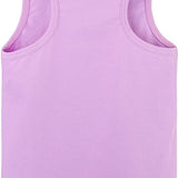 Girls' Soft Solid Cotton Blend Racerback Tank Top / 11-12 Years LILAX