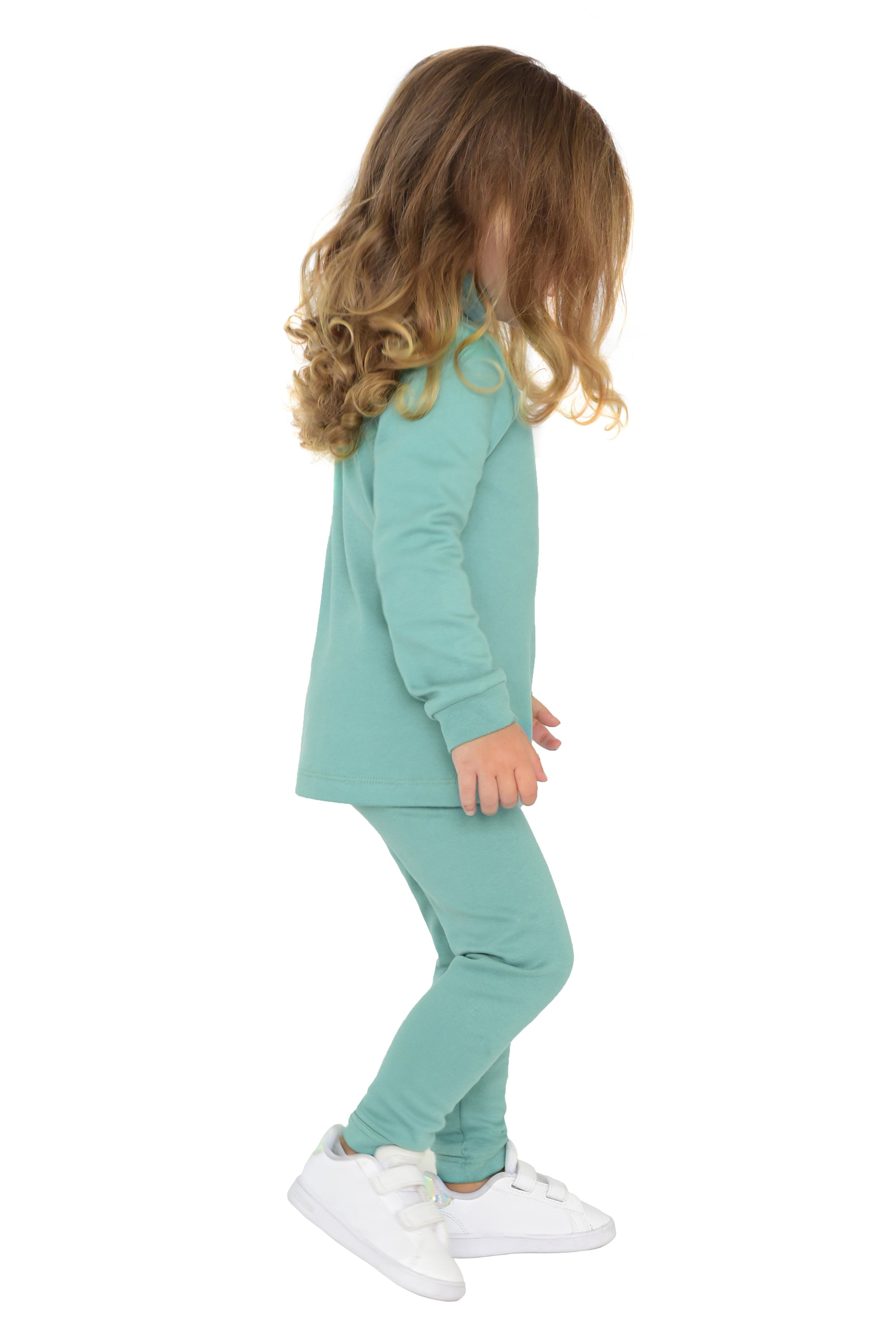 Turtleneck Long Sleeve Shirt and Comfy Leggings for Girls' Clothing 10-12 Years lilax