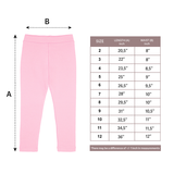 Toddler Girls' Basic Solid Full Length Cotton Soft Legging