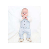 Baby Boy's Gentelman Outfit - Bodysuit Shirt, Vest, Comfy Pants 3-Piece Suit Set