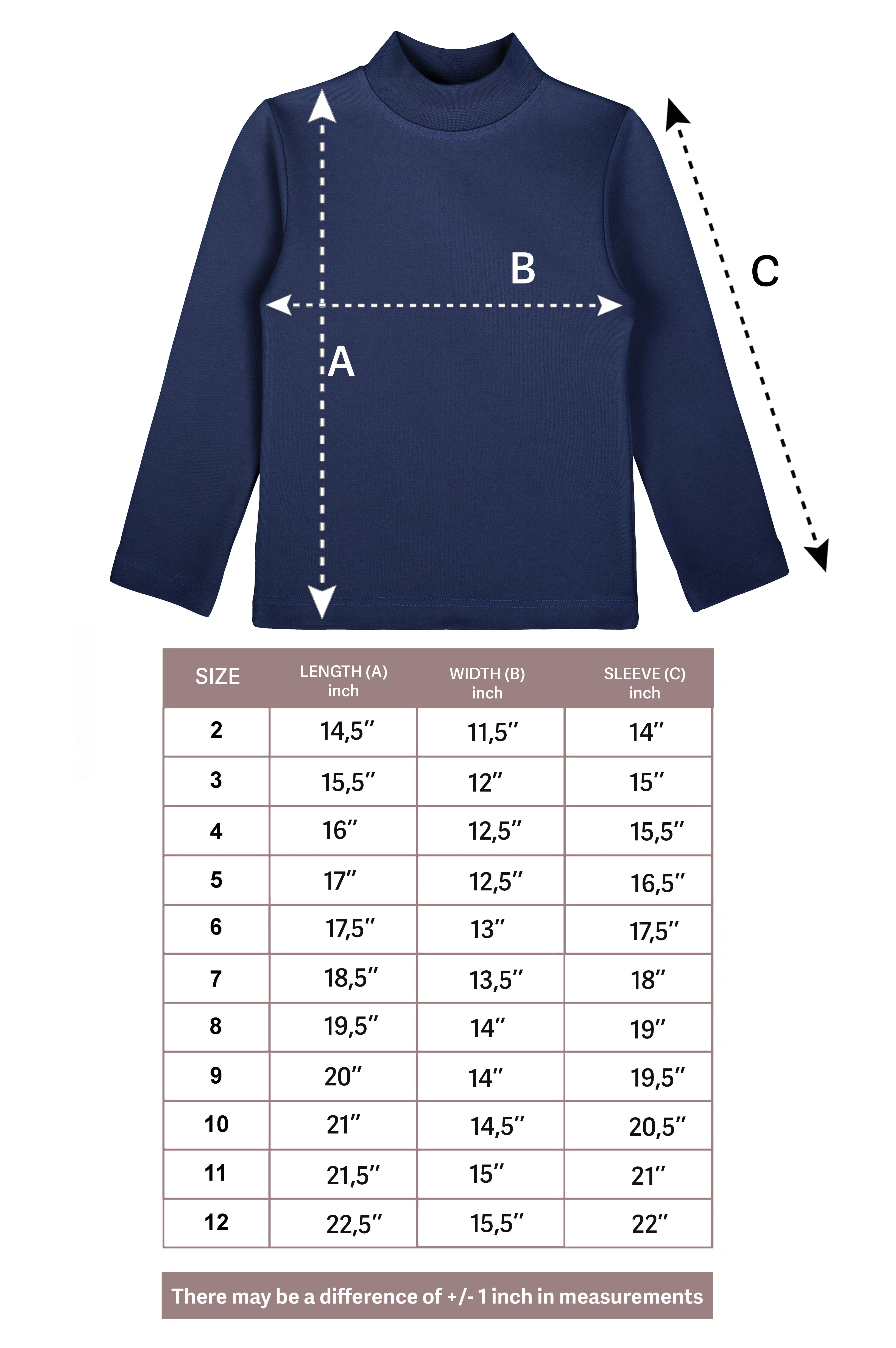 Girls' Basic Mock Turtleneck Long Sleeve Cotton Solid T-Shirt / Toddler LILAX