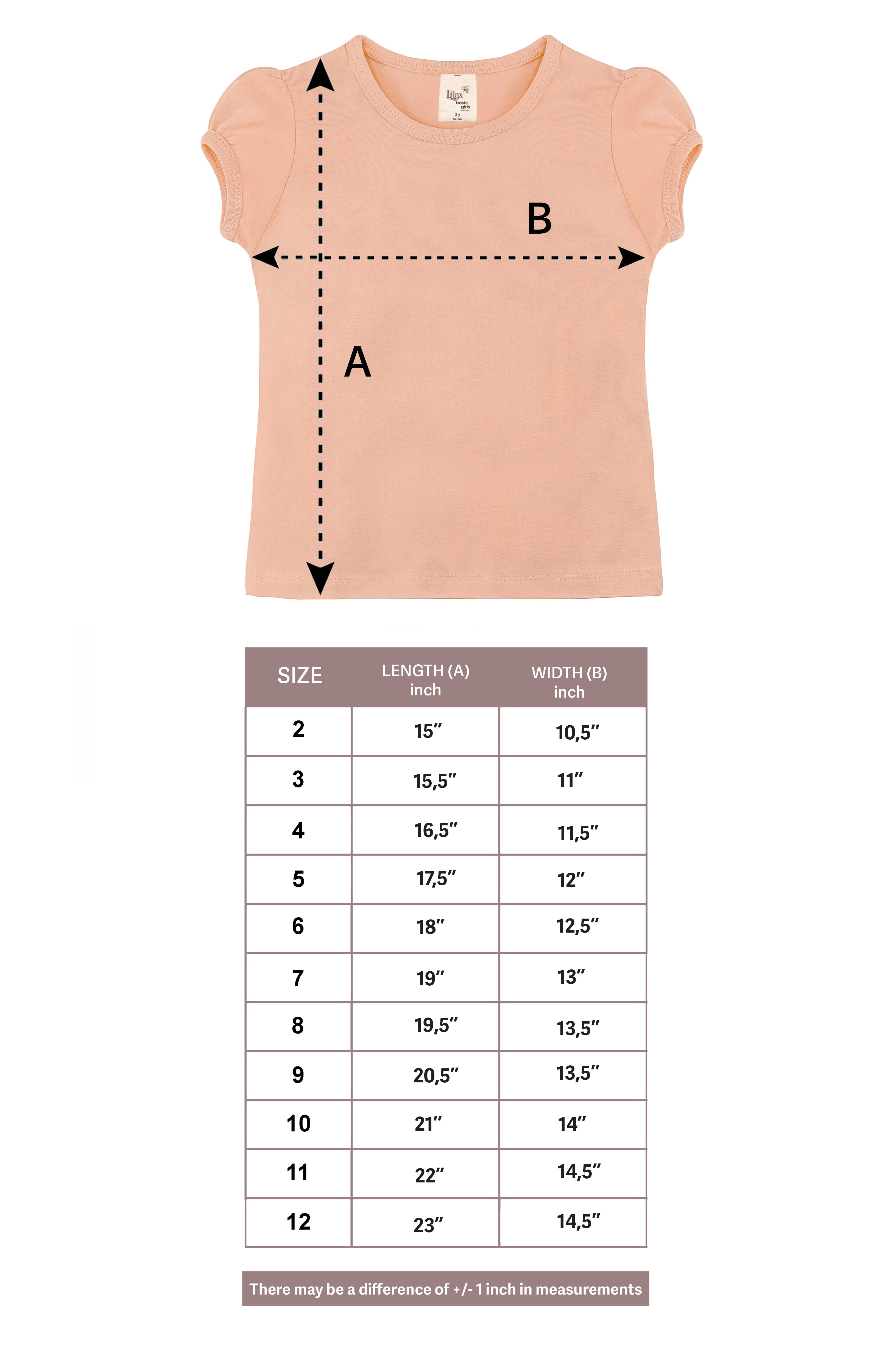 Girls cotton basic solid crewneck puff sleeve t-shirt; best for baby girl clothes & christmas gift ideas