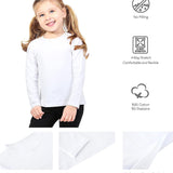 Girls' Basic Crewneck Long Sleeve Cotton T-Shirt / 11-12 Years LILAX