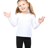 Toddler Cotton Long Sleeve Basic Crewneck T-Shirt