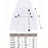 Baby Boy Hooded Button Down Knit Cardigan Sweater