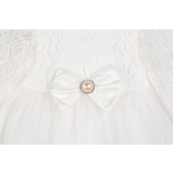 Baby White Lace & Satin Detailed Christening Dress Set