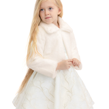 Girls Buttoned Oversize Collared Bolero Shrug