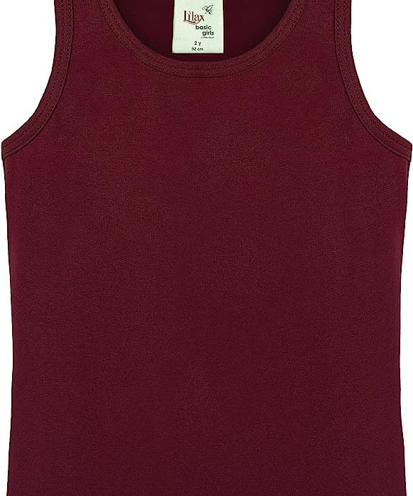 Girls cotton basic solid racerbank tanktop; best for baby girl clothes & christmas gift ideas