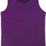 Girls' Soft Solid Cotton Blend Racerback Tank Top / 11-12 Years LILAX