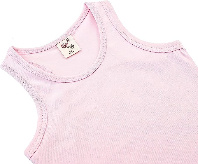 Girls' Soft Solid Cotton Blend Racerback Tank Top / 11-12 Years LILAX