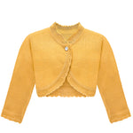 Girls' Bolero Cardigan Shrug Knit Long Sleeve Button Closure LILAX