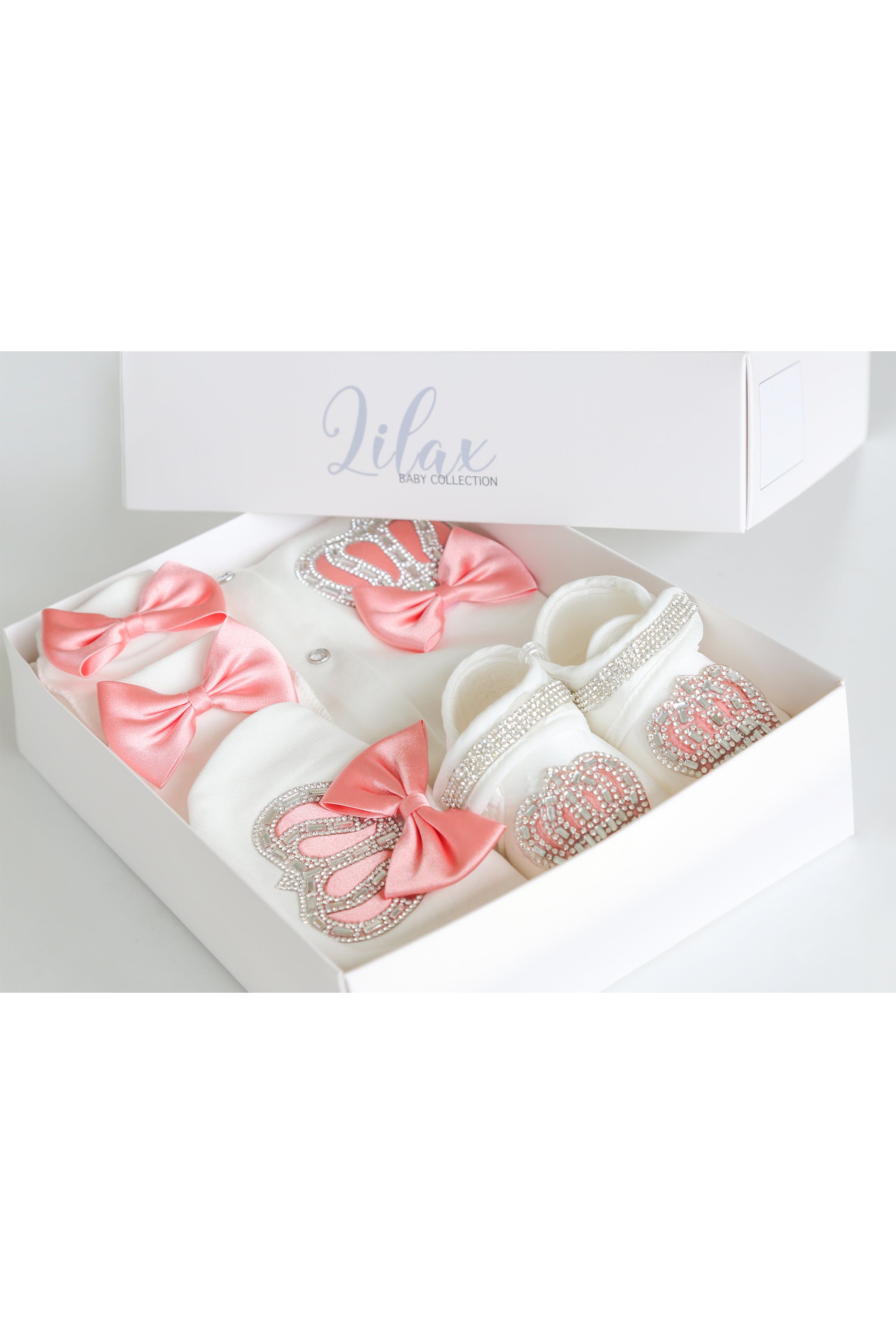 Baby Girls' Layette Set 4 Piece Gift Set for Newborns LILAX