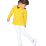 Girls' Solid Cotton Shirt Basic Long Sleeve Turtleneck T-Shirt / Toddler LILAX