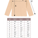 Girls' Solid Cotton Shirt Basic Long Sleeve Turtleneck T-Shirt / 5 to 8 Years LILAX