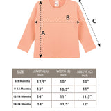 Baby Girls' Basic Long Sleeve Round Neck T-Shirt / 12 to 24 Months