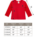 Baby Girls' Basic Long Sleeve Round Neck T-Shirt / 12 to 24 Months