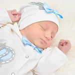 Gift Set for Newborn Baby Boy with Crown Jewels Layette 4 Piece LILAX