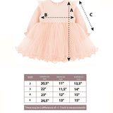 Girl Butterfly Wing Long Sleeve Tulle Party Princess Dress