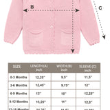 Lilax Baby Girls' and Toddler Long Sleeve Knit Cardigan with Pocket