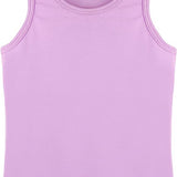 Girls' Soft Solid Cotton Blend Racerback Tank Top / 11-12 Years LILAX