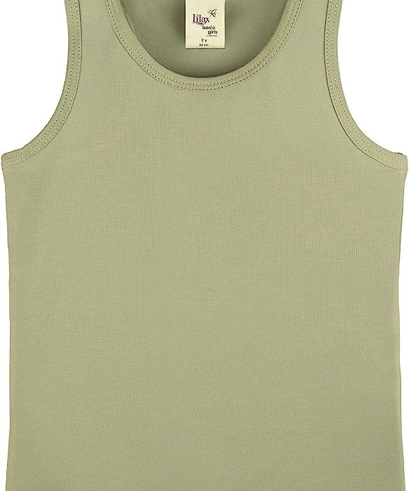 Girls cotton basic solid racerbank tanktop; best for baby girl clothes & christmas gift ideas