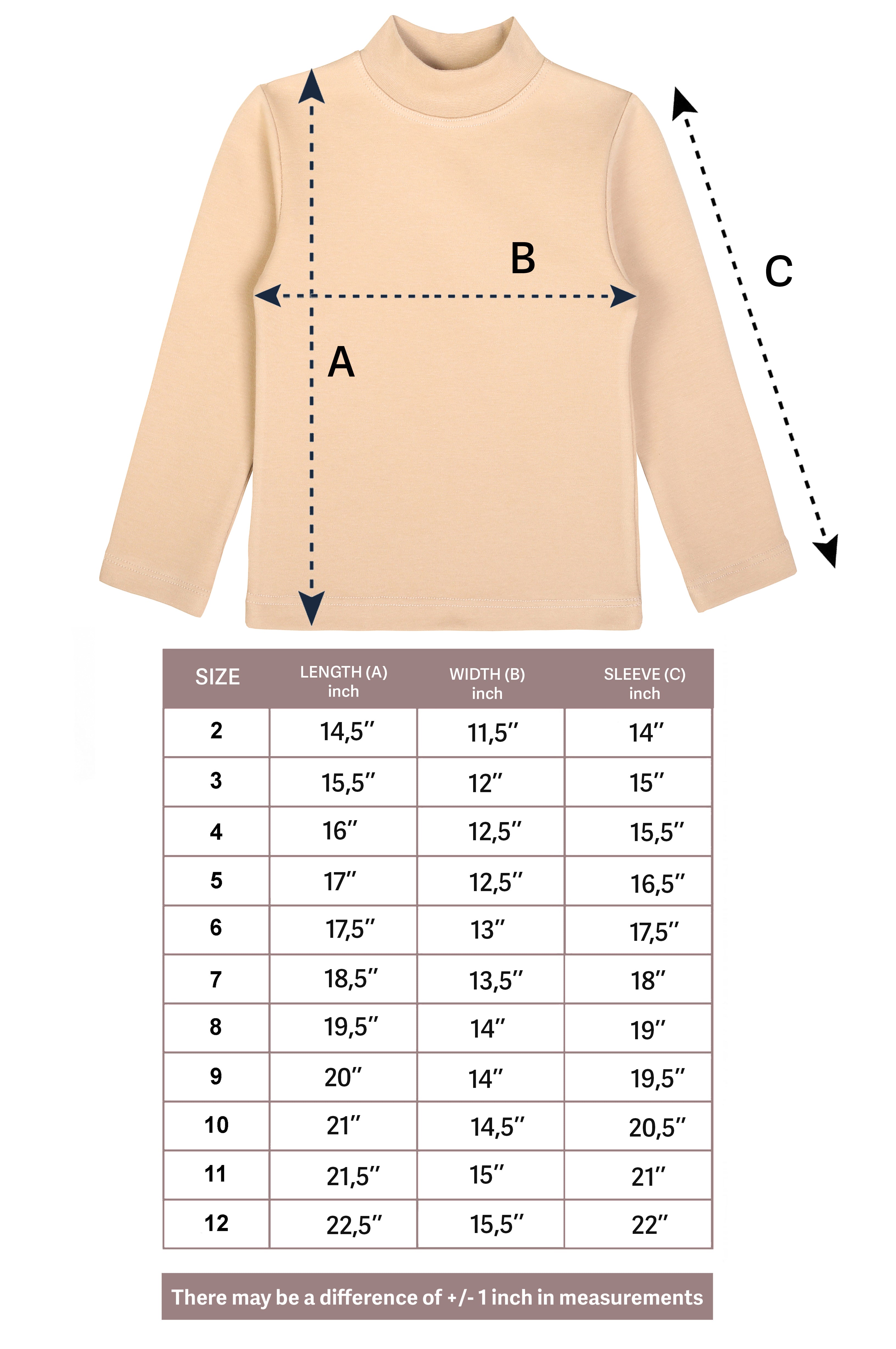 Girls' Basic Mock Turtleneck Long Sleeve Cotton Solid T-Shirt / Toddler LILAX