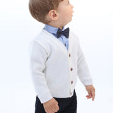 Classic Knit V-Neck Cardigan Sweater for Baby & Toddler Boys with Long Sleeves OZAK TRIKO (MUSTAFA CENGIZ OZBOZ )