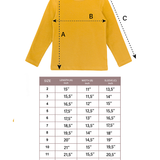 Toddler Cotton Long Sleeve Basic Crewneck T-Shirt